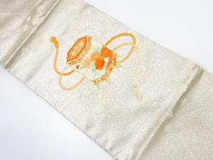 組紐に貝桶模様刺繍名古屋帯